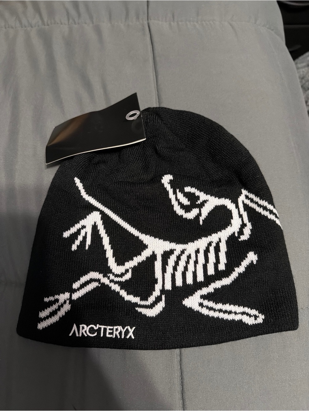 Arc'teryx Black Beanie with White Skeleton Logo (REPLICA)